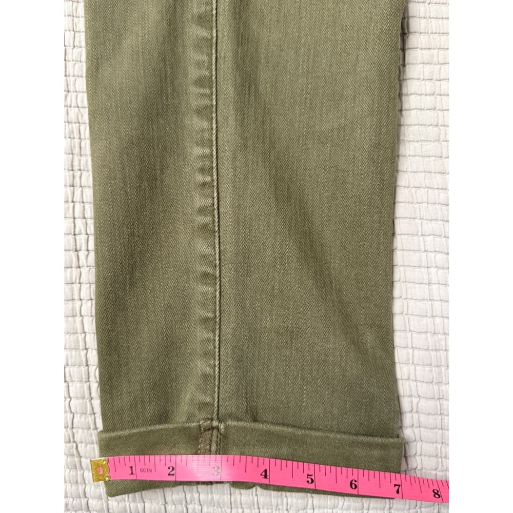 Judy Blue 5/27 Olive Green High Rise Utility Slim Cuffed Stretch Jeans Military - Picture 9 of 12